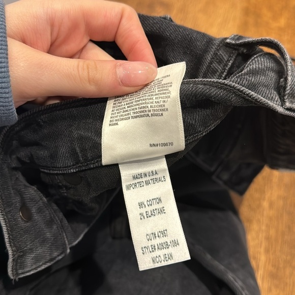 Agolde Women’s Skinny Jeans Black Size 26 - Picture 5 of 5